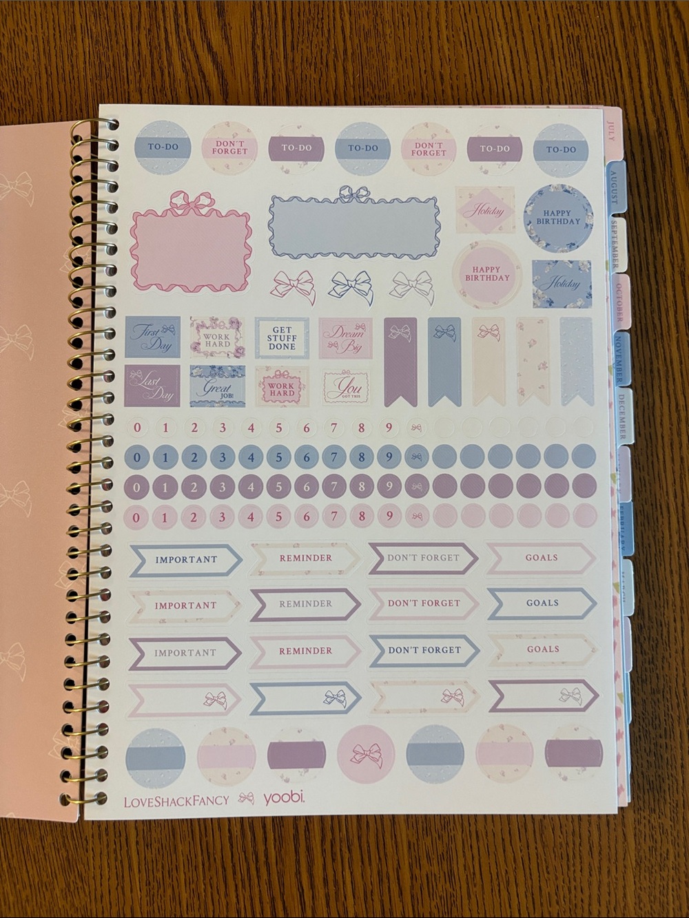LoveShackFancy Yoobi Blue Floral Planner 2026-2027 - Picture 2 of 5
